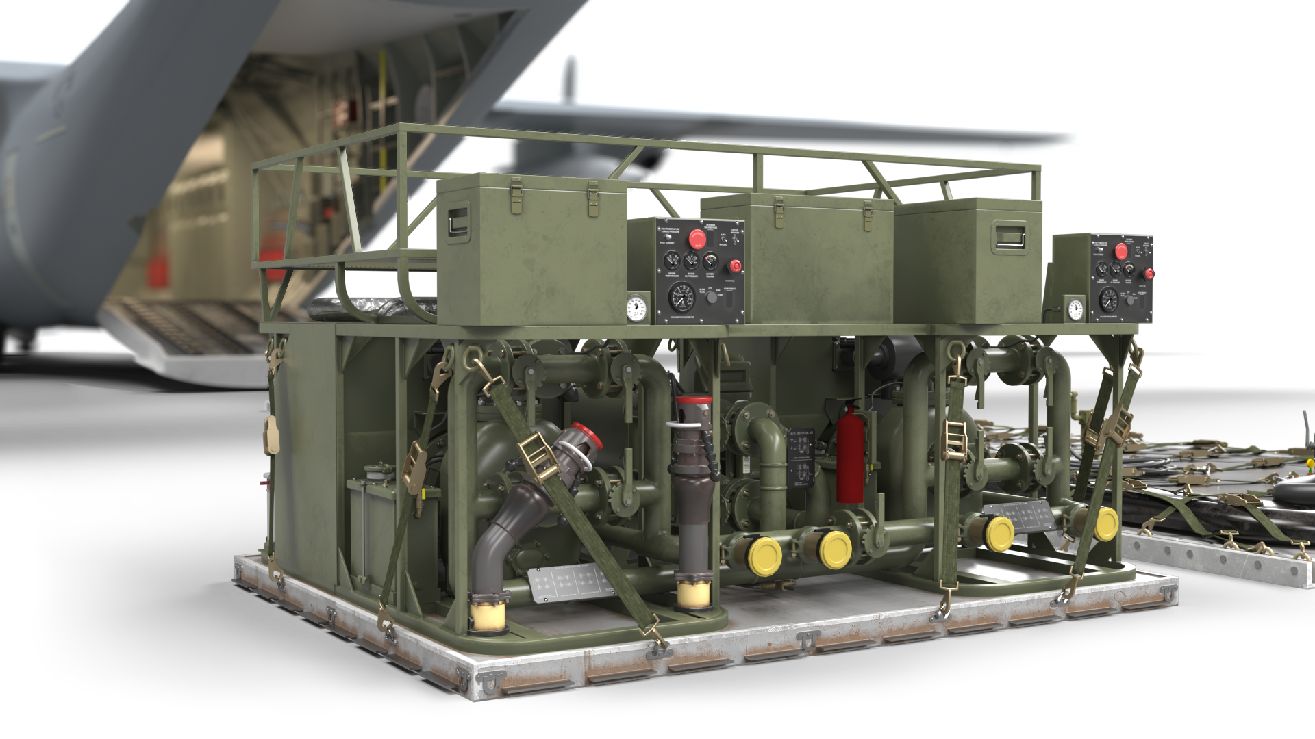 ABFDS 3D Render with C-130 Aircraft